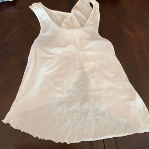 Plain frilly white tank top Zara kids